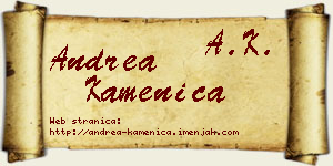 Andrea Kamenica vizit kartica